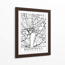 Washington, D.C. - Mapas negros 93 - Emiliano Deificus | Cuadro decorativo de Canvas Lab
