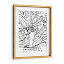 Washington, D.C. - Mapas negros 93 - Emiliano Deificus | Cuadro decorativo de Canvas Lab