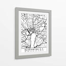 Washington, D.C. - Mapas negros 93 - Emiliano Deificus | Cuadro decorativo de Canvas Lab