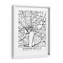 Washington, D.C. - Mapas negros 93 - Emiliano Deificus | Cuadro decorativo de Canvas Lab