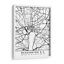 Washington, D.C. - Mapas negros 93 - Emiliano Deificus | Cuadro decorativo de Canvas Lab