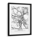 Zürich - Mapas negros 95 - Emiliano Deificus | Cuadro decorativo de Canvas Lab