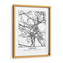 Zürich - Mapas negros 95 - Emiliano Deificus | Cuadro decorativo de Canvas Lab