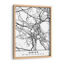 Zürich - Mapas negros 95 - Emiliano Deificus | Cuadro decorativo de Canvas Lab