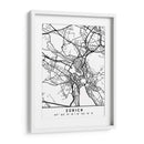 Zürich - Mapas negros 95 - Emiliano Deificus | Cuadro decorativo de Canvas Lab
