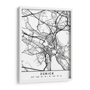 Zürich - Mapas negros 95 - Emiliano Deificus | Cuadro decorativo de Canvas Lab