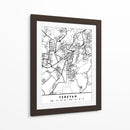 Yerevan - Mapas negros 94 - Emiliano Deificus | Cuadro decorativo de Canvas Lab