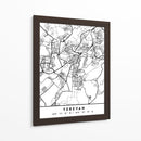 Yerevan - Mapas negros 94 - Emiliano Deificus | Cuadro decorativo de Canvas Lab