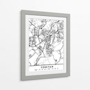 Yerevan - Mapas negros 94 - Emiliano Deificus | Cuadro decorativo de Canvas Lab