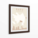 Baku - Mapas del corazón de la ciudad 06 - Emiliano Deificus | Cuadro decorativo de Canvas Lab