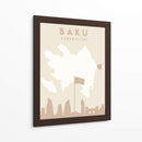 Baku - Mapas del corazón de la ciudad 06 - Emiliano Deificus | Cuadro decorativo de Canvas Lab
