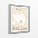 Baku - Mapas del corazón de la ciudad 06 - Emiliano Deificus | Cuadro decorativo de Canvas Lab