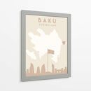 Baku - Mapas del corazón de la ciudad 06 - Emiliano Deificus | Cuadro decorativo de Canvas Lab