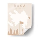 Baku - Mapas del corazón de la ciudad 06 - Emiliano Deificus | Cuadro decorativo de Canvas Lab