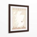 Edinburgh - Mapas del corazón de la ciudad 29 - Emiliano Deificus | Cuadro decorativo de Canvas Lab