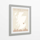 Edinburgh - Mapas del corazón de la ciudad 29 - Emiliano Deificus | Cuadro decorativo de Canvas Lab
