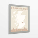 Edinburgh - Mapas del corazón de la ciudad 29 - Emiliano Deificus | Cuadro decorativo de Canvas Lab