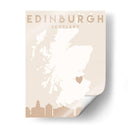 Edinburgh - Mapas del corazón de la ciudad 29 - Emiliano Deificus | Cuadro decorativo de Canvas Lab