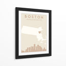 Boston - Mapas del corazón de la ciudad 16 - Emiliano Deificus | Cuadro decorativo de Canvas Lab