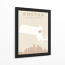 Boston - Mapas del corazón de la ciudad 16 - Emiliano Deificus | Cuadro decorativo de Canvas Lab