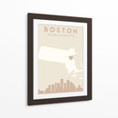 Boston - Mapas del corazón de la ciudad 16 - Emiliano Deificus | Cuadro decorativo de Canvas Lab