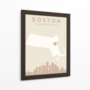 Boston - Mapas del corazón de la ciudad 16 - Emiliano Deificus | Cuadro decorativo de Canvas Lab