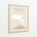 Boston - Mapas del corazón de la ciudad 16 - Emiliano Deificus | Cuadro decorativo de Canvas Lab