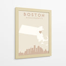 Boston - Mapas del corazón de la ciudad 16 - Emiliano Deificus | Cuadro decorativo de Canvas Lab