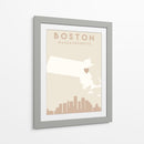 Boston - Mapas del corazón de la ciudad 16 - Emiliano Deificus | Cuadro decorativo de Canvas Lab