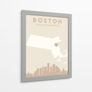Boston - Mapas del corazón de la ciudad 16 - Emiliano Deificus | Cuadro decorativo de Canvas Lab