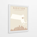 Boston - Mapas del corazón de la ciudad 16 - Emiliano Deificus | Cuadro decorativo de Canvas Lab