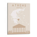 Athens - Mapas del corazón de la ciudad 05 - Emiliano Deificus | Cuadro decorativo de Canvas Lab