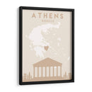 Athens - Mapas del corazón de la ciudad 05 - Emiliano Deificus | Cuadro decorativo de Canvas Lab
