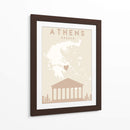 Athens - Mapas del corazón de la ciudad 05 - Emiliano Deificus | Cuadro decorativo de Canvas Lab
