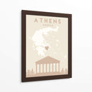 Athens - Mapas del corazón de la ciudad 05 - Emiliano Deificus | Cuadro decorativo de Canvas Lab