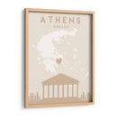Athens - Mapas del corazón de la ciudad 05 - Emiliano Deificus | Cuadro decorativo de Canvas Lab