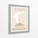 Athens - Mapas del corazón de la ciudad 05 - Emiliano Deificus | Cuadro decorativo de Canvas Lab