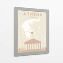 Athens - Mapas del corazón de la ciudad 05 - Emiliano Deificus | Cuadro decorativo de Canvas Lab
