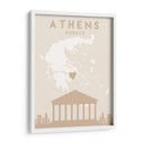 Athens - Mapas del corazón de la ciudad 05 - Emiliano Deificus | Cuadro decorativo de Canvas Lab