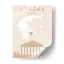 Athens - Mapas del corazón de la ciudad 05 - Emiliano Deificus | Cuadro decorativo de Canvas Lab