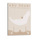 Abu Dhabi - Mapas del corazón de la ciudad 01 - Emiliano Deificus | Cuadro decorativo de Canvas Lab