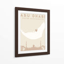 Abu Dhabi - Mapas del corazón de la ciudad 01 - Emiliano Deificus | Cuadro decorativo de Canvas Lab
