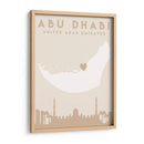 Abu Dhabi - Mapas del corazón de la ciudad 01 - Emiliano Deificus | Cuadro decorativo de Canvas Lab