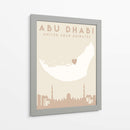 Abu Dhabi - Mapas del corazón de la ciudad 01 - Emiliano Deificus | Cuadro decorativo de Canvas Lab
