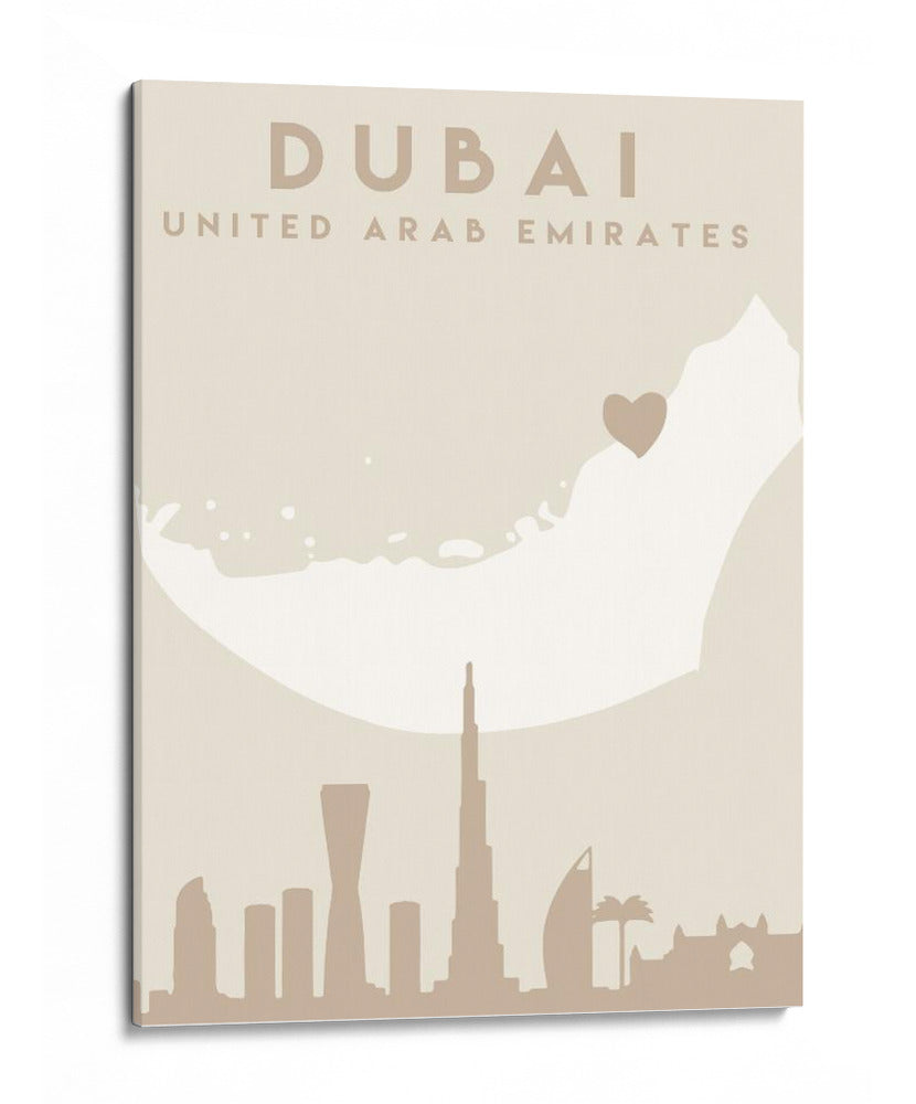 Dubai - Mapas del corazón de la ciudad 27 - Emiliano Deificus | Cuadro decorativo de Canvas Lab