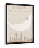 Dubai - Mapas del corazón de la ciudad 27 - Emiliano Deificus | Cuadro decorativo de Canvas Lab
