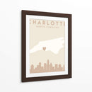 Charlotte - Mapas del corazón de la ciudad 20 - Emiliano Deificus | Cuadro decorativo de Canvas Lab