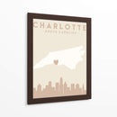 Charlotte - Mapas del corazón de la ciudad 20 - Emiliano Deificus | Cuadro decorativo de Canvas Lab