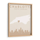 Charlotte - Mapas del corazón de la ciudad 20 - Emiliano Deificus | Cuadro decorativo de Canvas Lab
