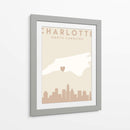 Charlotte - Mapas del corazón de la ciudad 20 - Emiliano Deificus | Cuadro decorativo de Canvas Lab